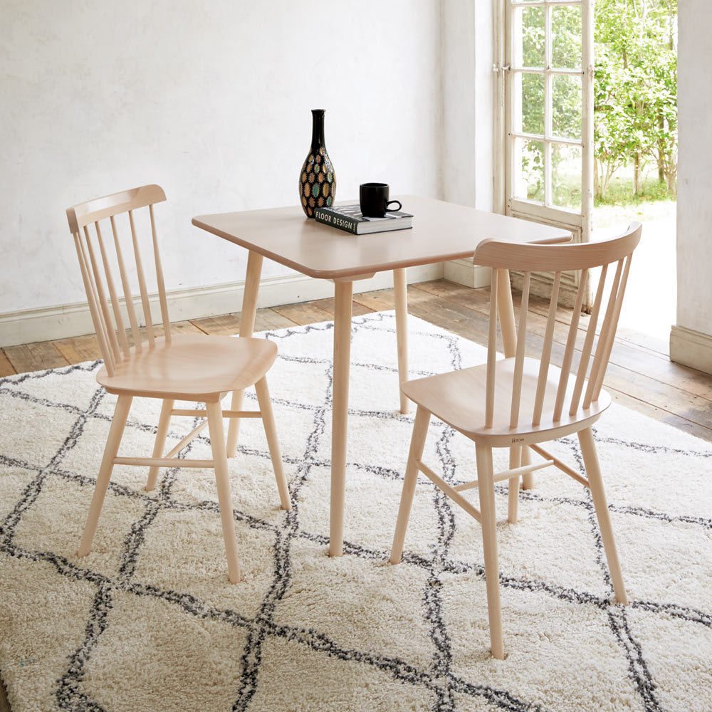 ウィンザーダイニングテーブル 正方形 幅80cm×80cm［チェコ・TON社