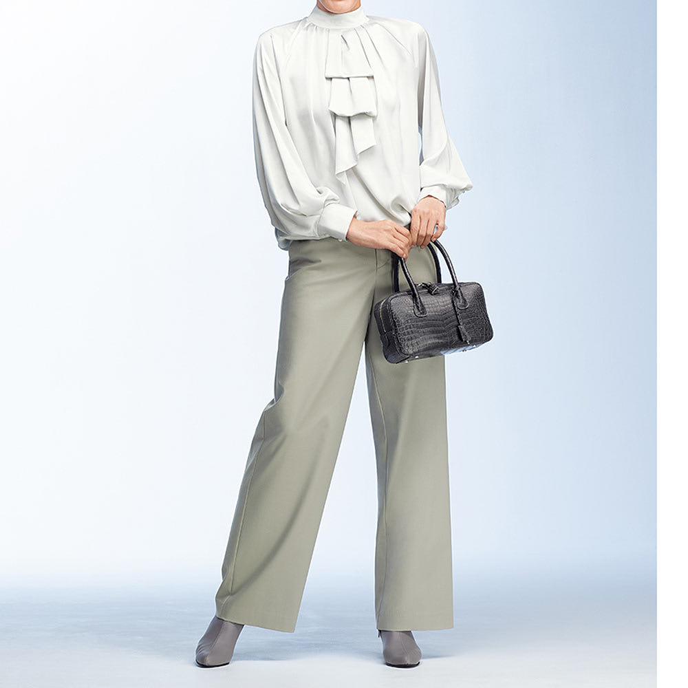 バックジョーゼットサテン フリルブラウス 通販 - ディノス