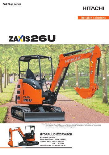 ZAXIS 26U - HITACHI Construction Machinery - PDF Catalogs