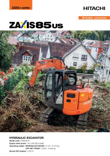 ZX85US-6 - Hitachi Construction Machinery Europe - PDF Catalogs