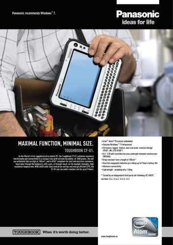 CF-U1 - Panasonic toughbook - PDF Catalogs | Technical