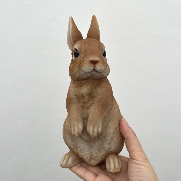 園芸ネット本店｜WooBia：立つベージュ白ウサギ（大）（H12319-3） の