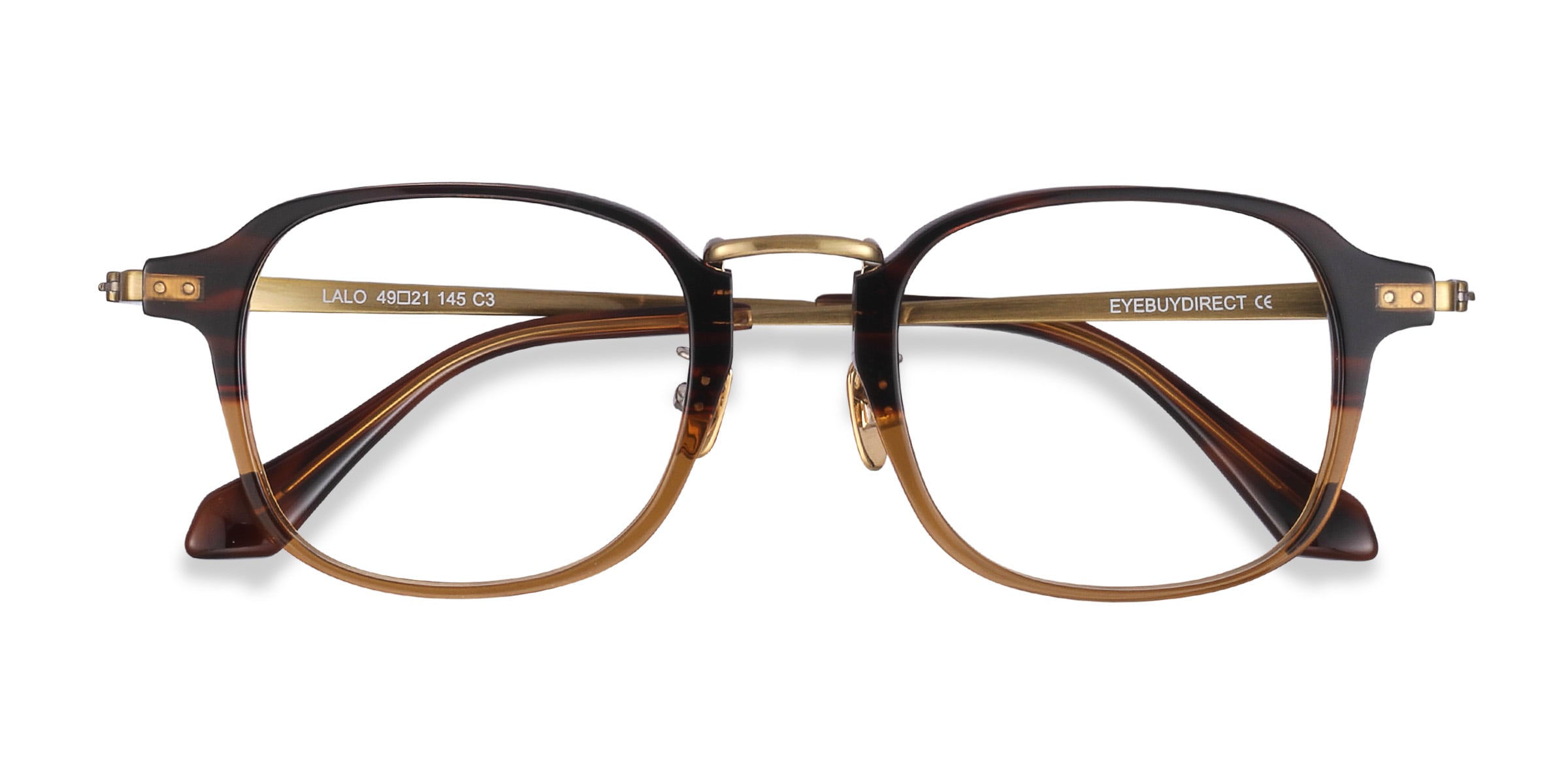 Lalo Rectangle Brown Full Rim Eyeglasses | Eyebuydirect Canada