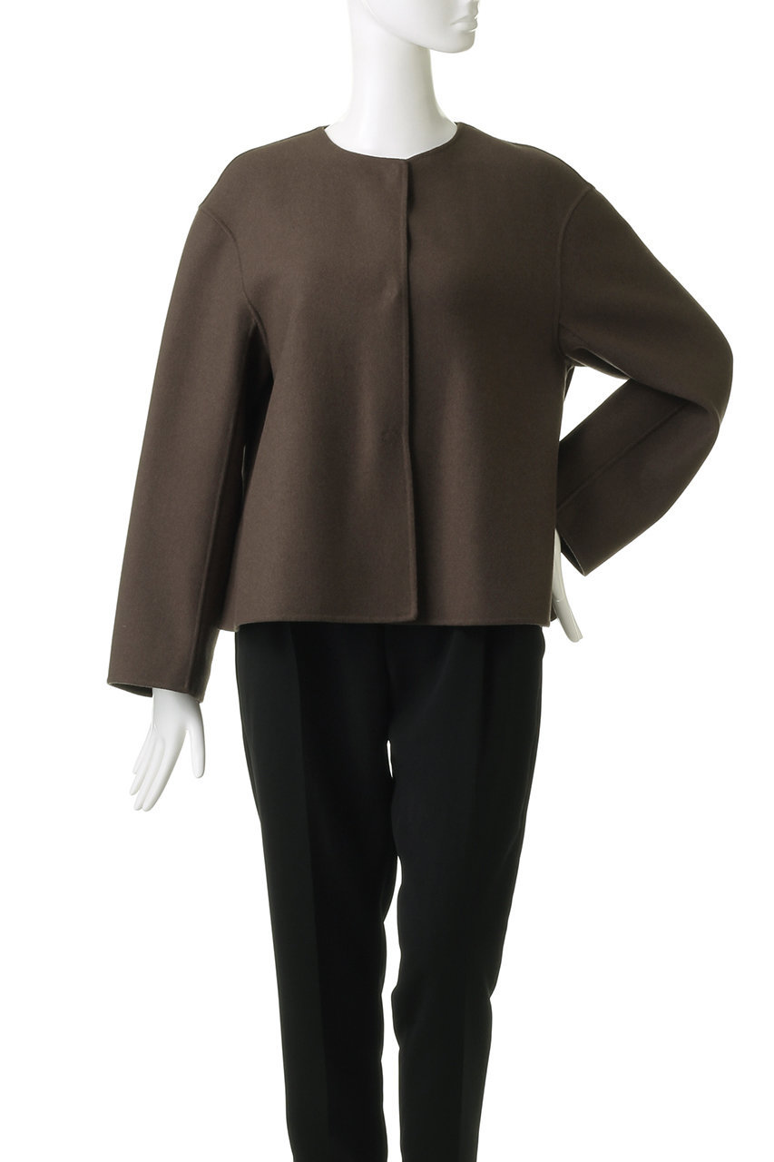 ADORE(アドーア)｜ライトリバーケープ付きノーカラージャケット