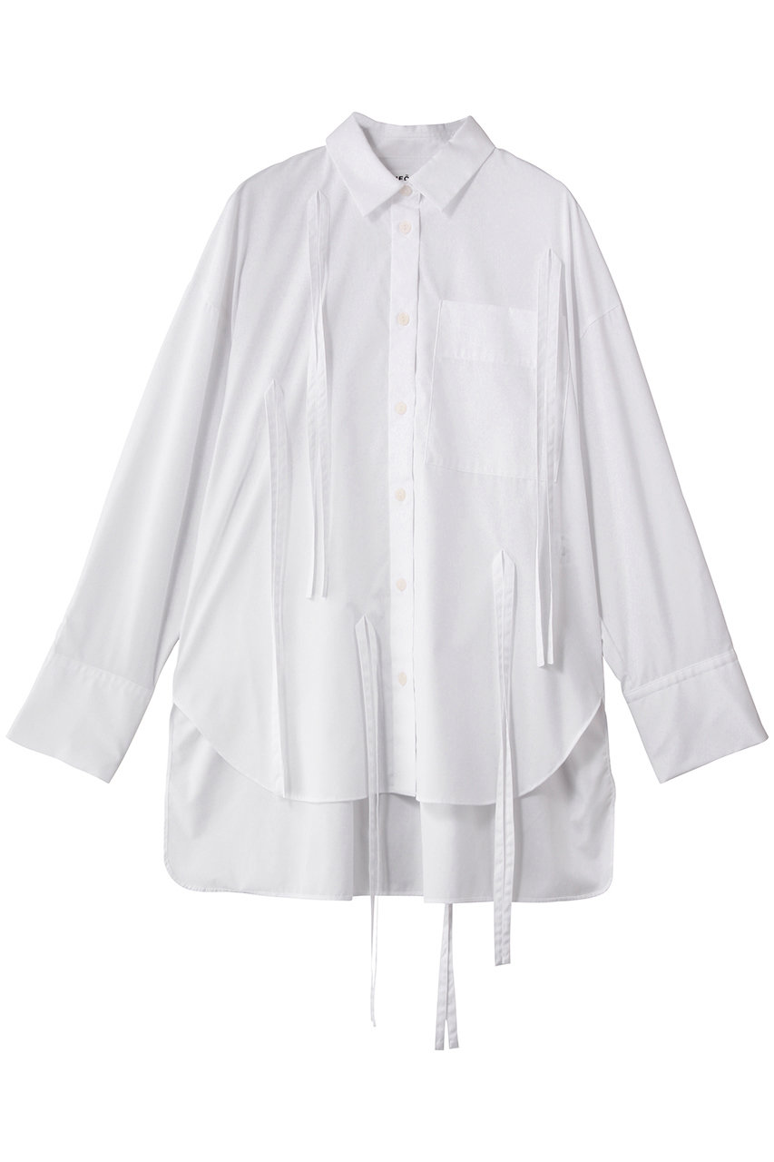 ENFOLD(エンフォルド)｜RIBBON SHIRT/シャツ/ホワイト の通販