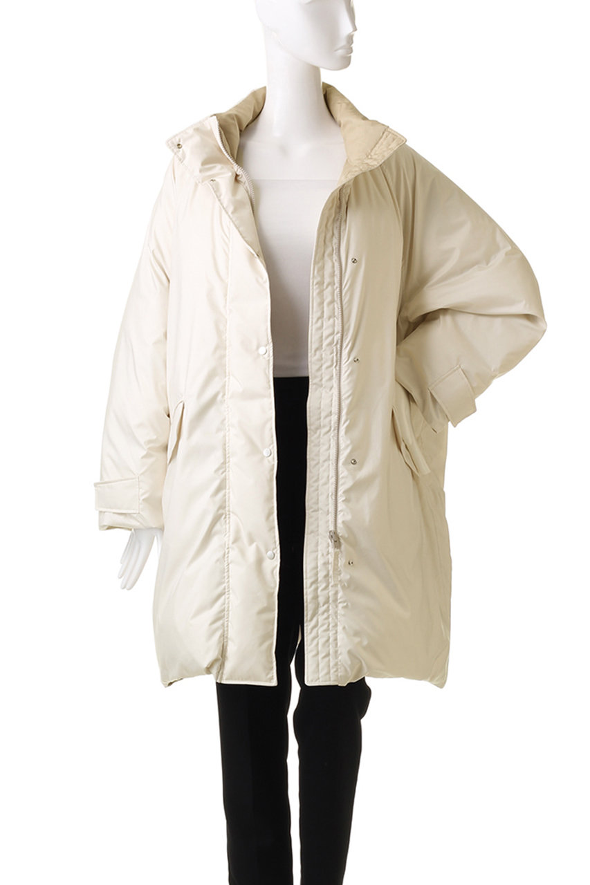 PLAIN PEOPLE(プレインピープル)｜マフラー付きダウンコート/ブラック