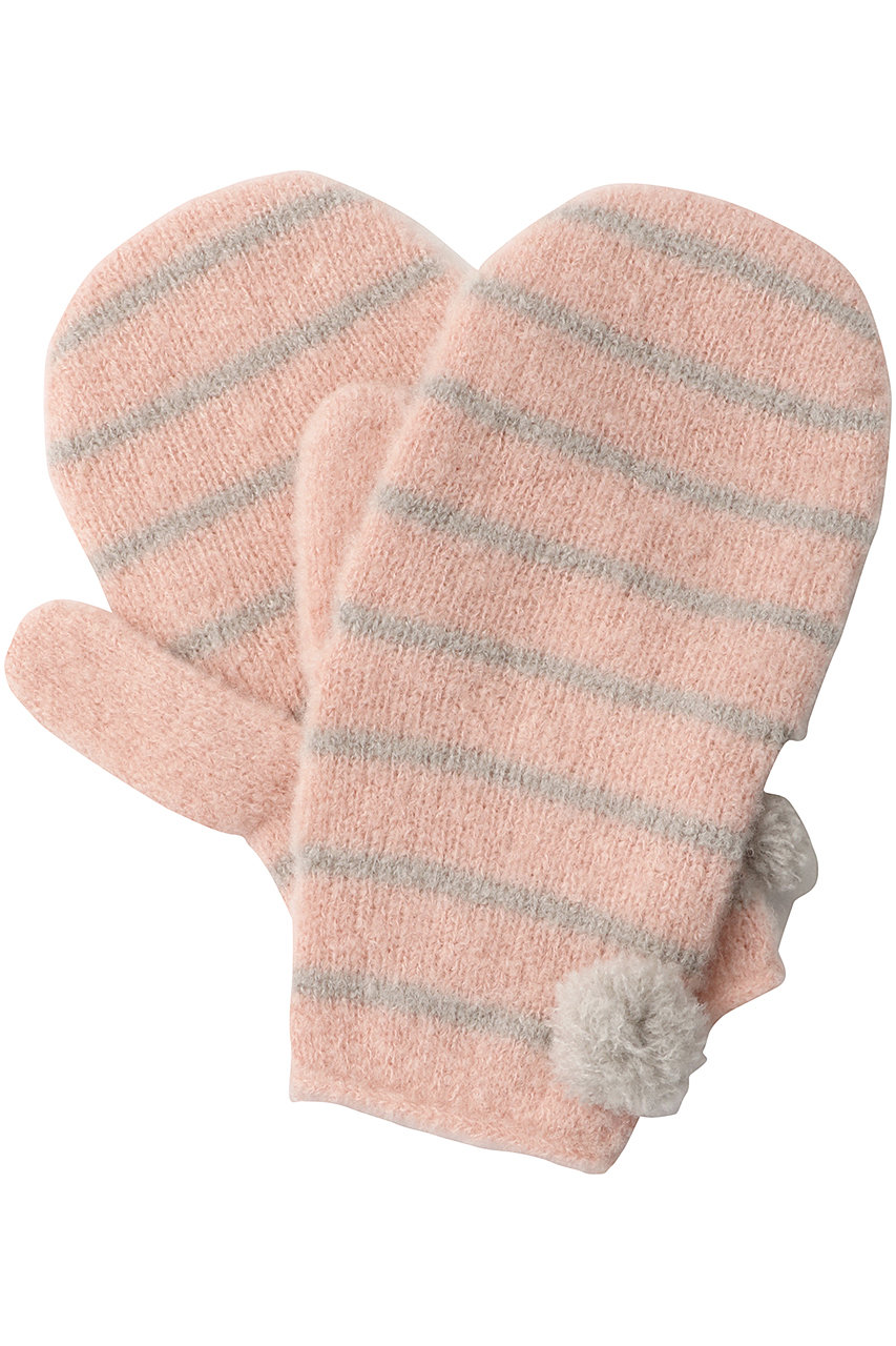 mina perhonen(ミナ ペルホネン)｜【KIDS】lammin手袋 グレー L/ピンク