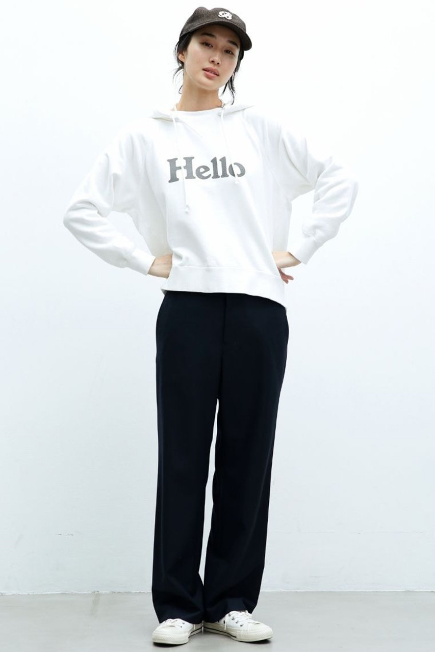 MADISONBLUE(マディソンブルー)｜HELLO HOODIE フーディー/ホワイト の