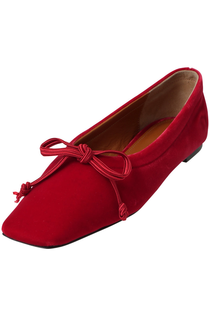 PIPPICHIC(ピッピシック)｜AMBER ベルベットバレエシューズ/ルージュ