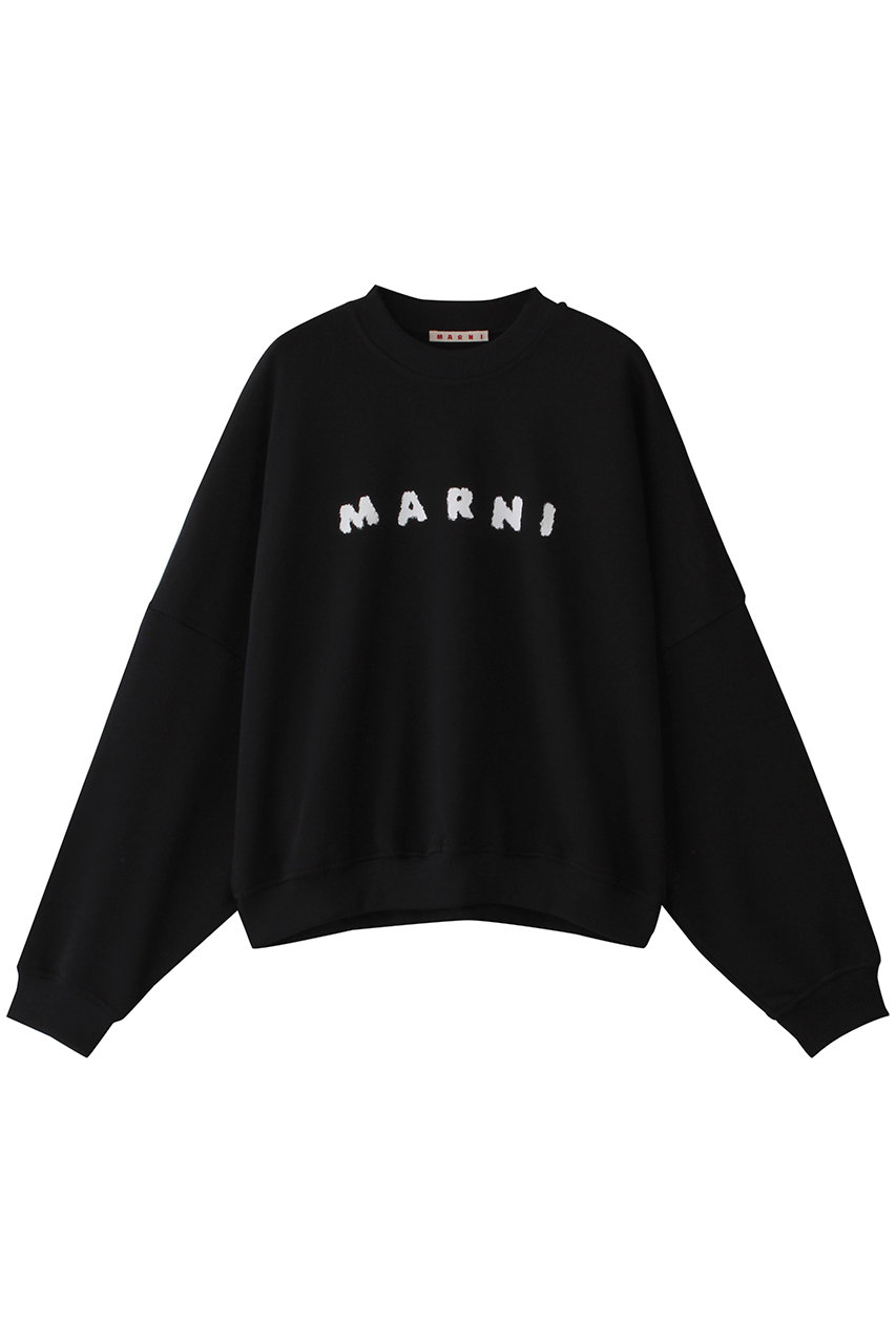 MARNI(マルニ)｜コットンロゴスウェット/ブラック の通販｜ELLESHOP