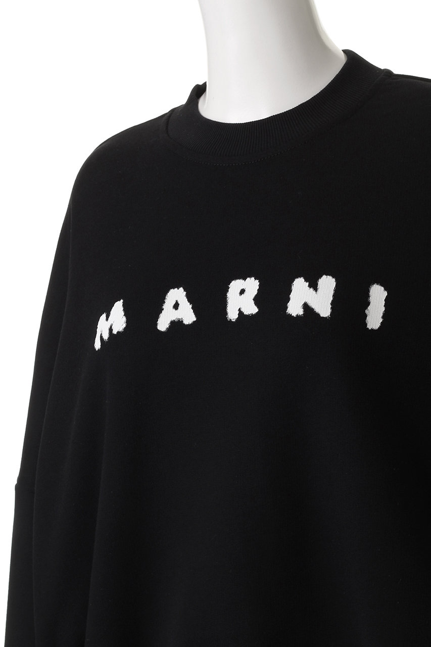 MARNI(マルニ)｜コットンロゴスウェット/ブラック の通販｜ELLESHOP