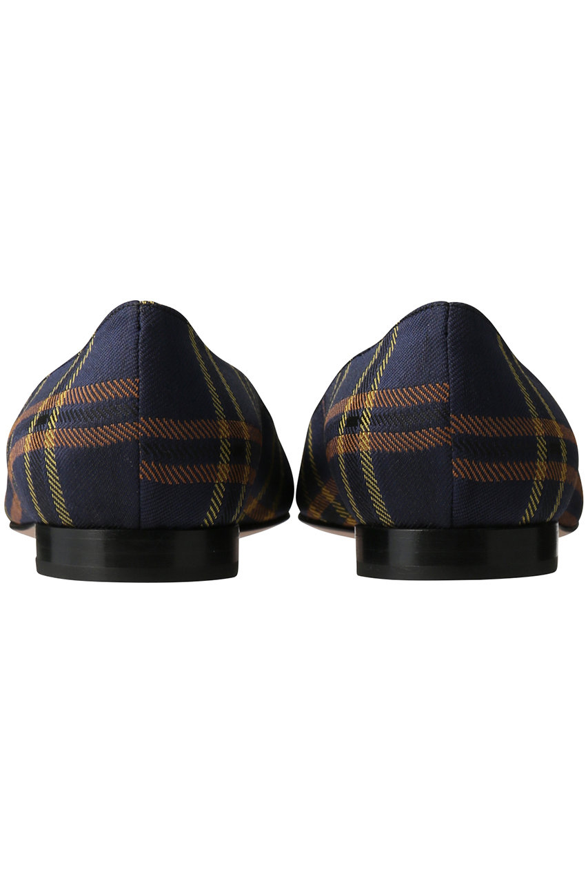 PELLICO(ペリーコ)｜GOLD チェック柄フラットシューズ/ネイビー