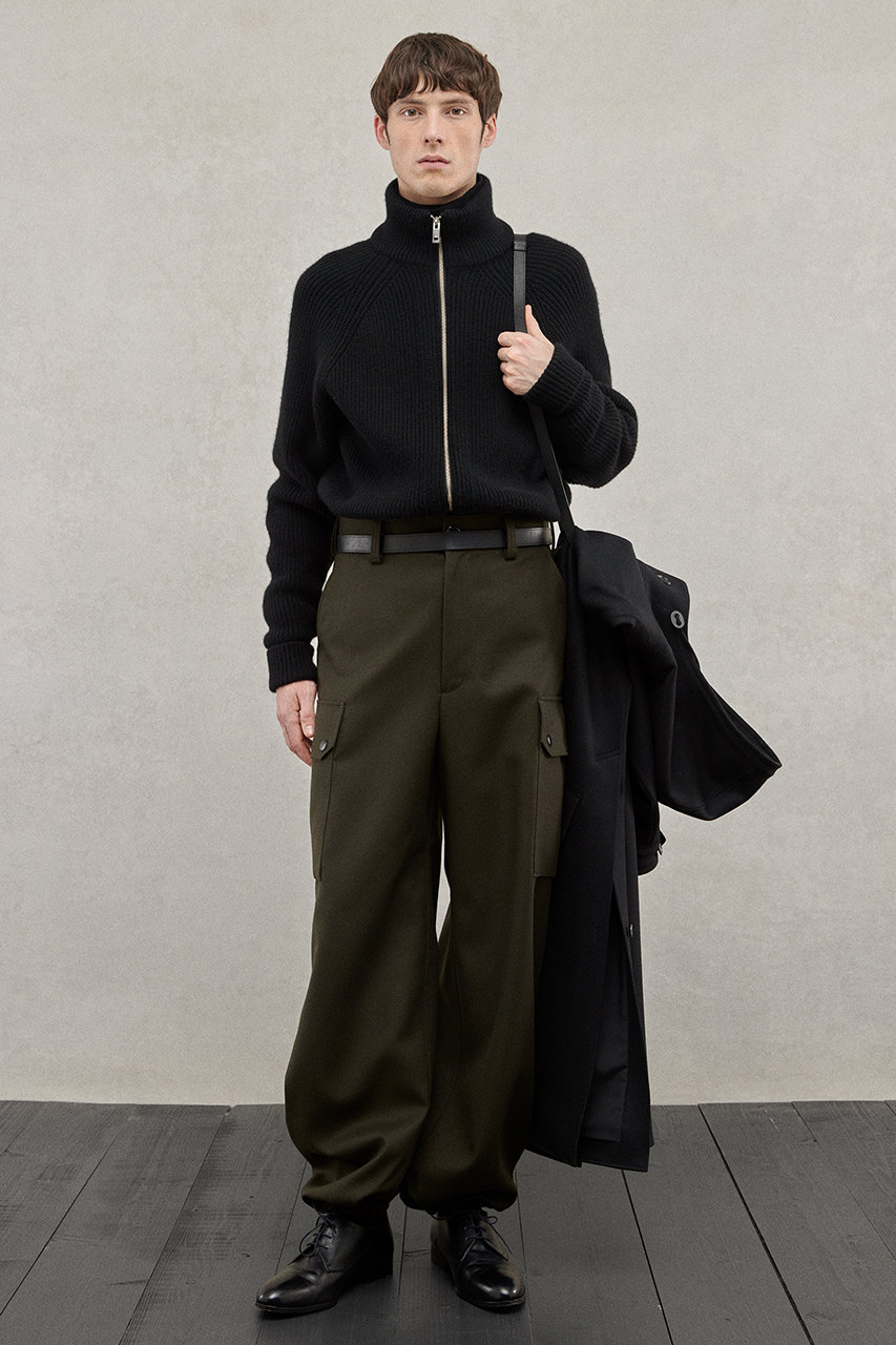 THE RERACS(ザ・リラクス)｜【MEN】ドライバーズニット/ブラック の