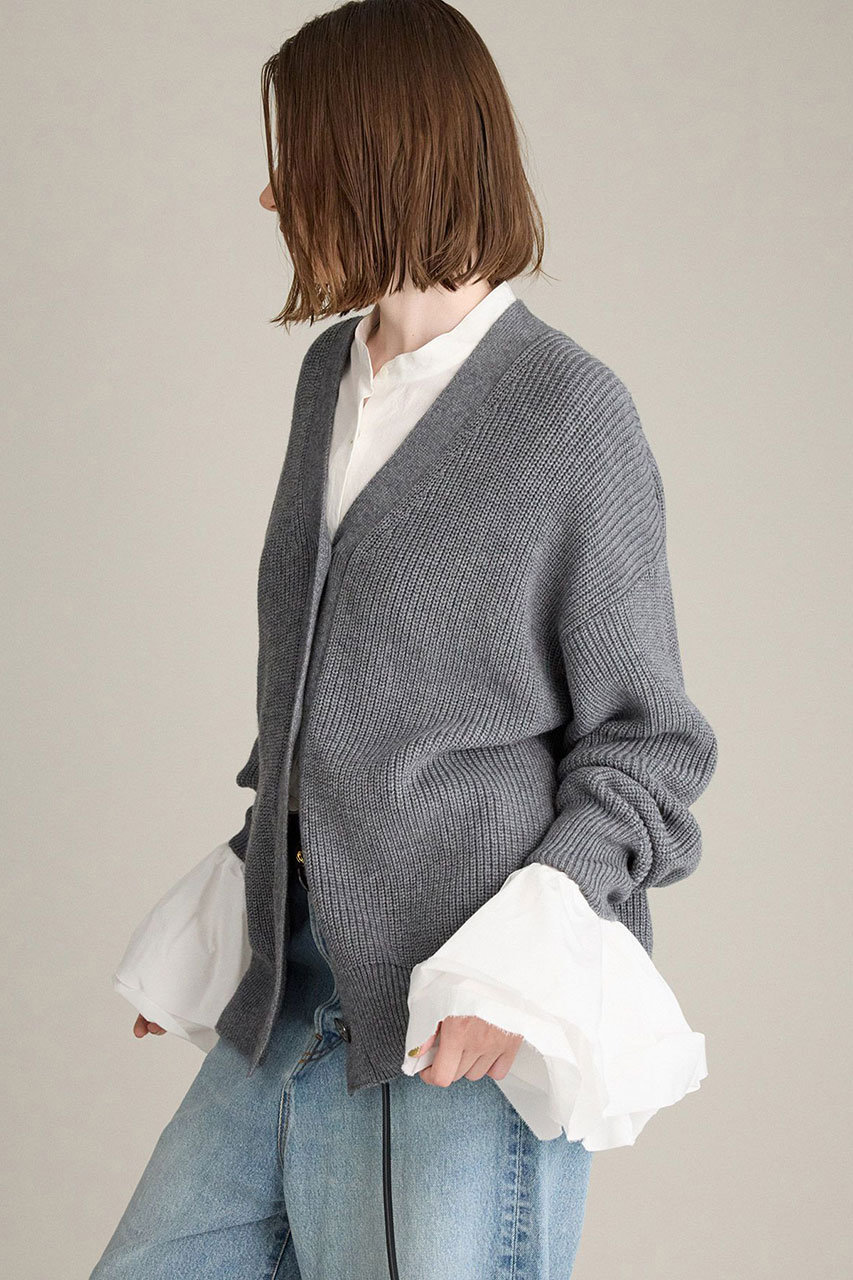 BRILL(ブリル)｜MODERN アゼVネックカーディガン/グレー の通販