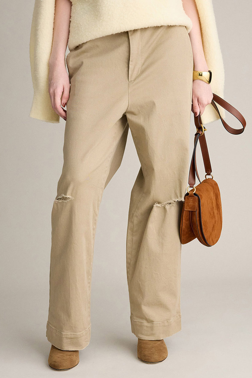 BRILL(ブリル)｜チノクラッシュパンツ/ベージュ の通販｜ELLESHOP