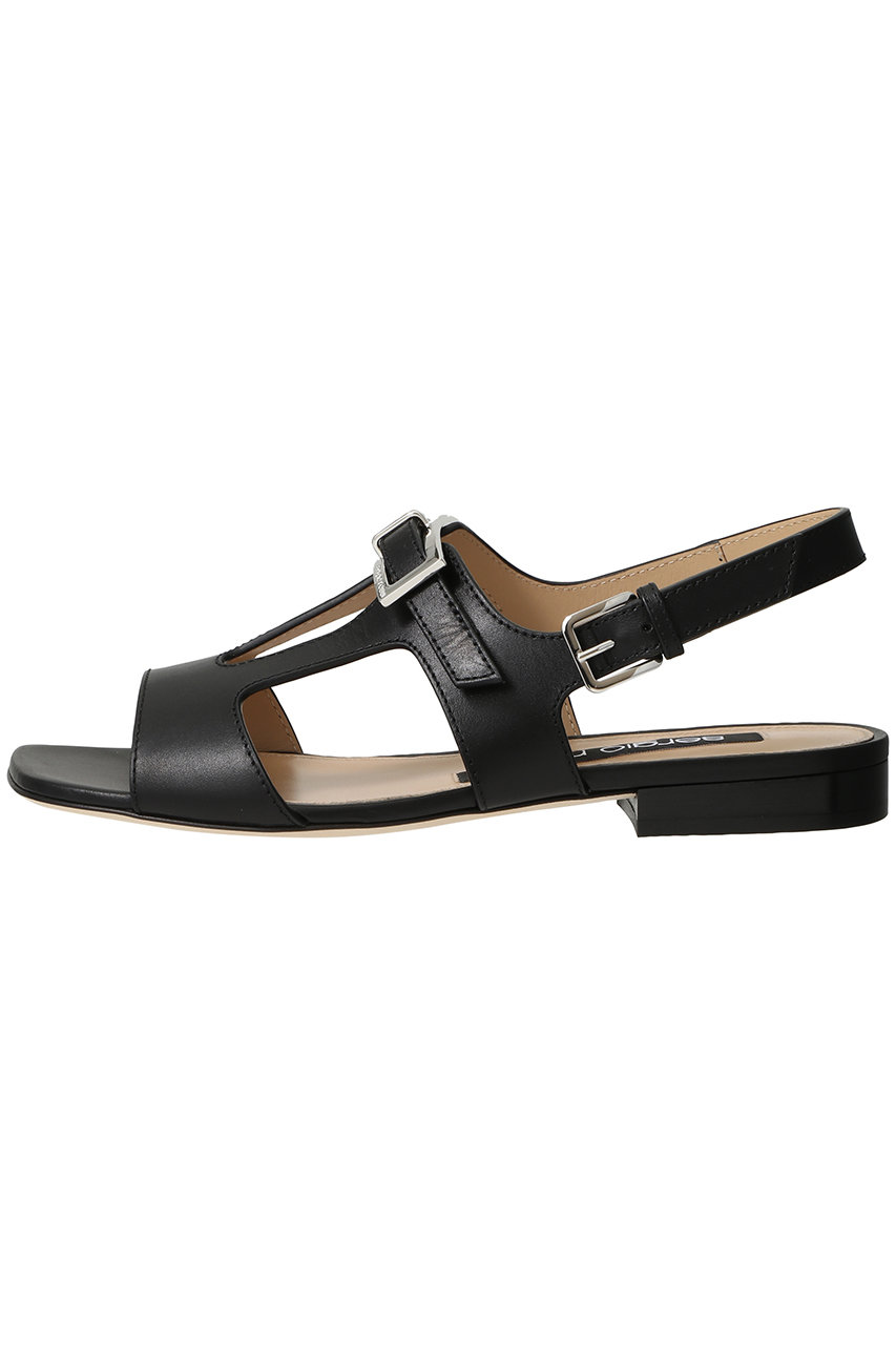 Sergio Rossi(セルジオ ロッシ)｜srNORA フラットサンダル/ブラック の