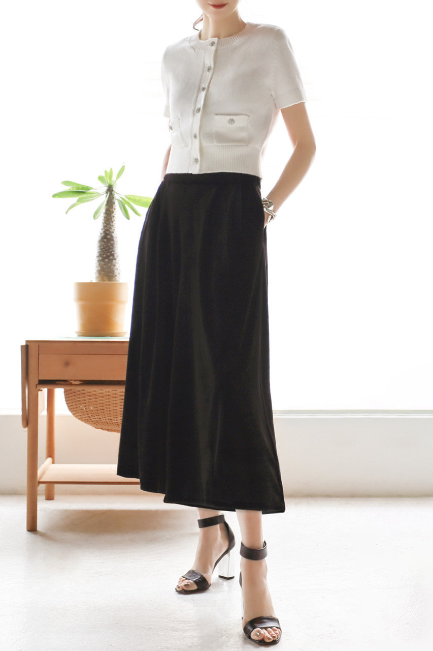 DAISY LIN(デイジーリン)｜Cutie Hip Velour Pants/ベルベットブラック