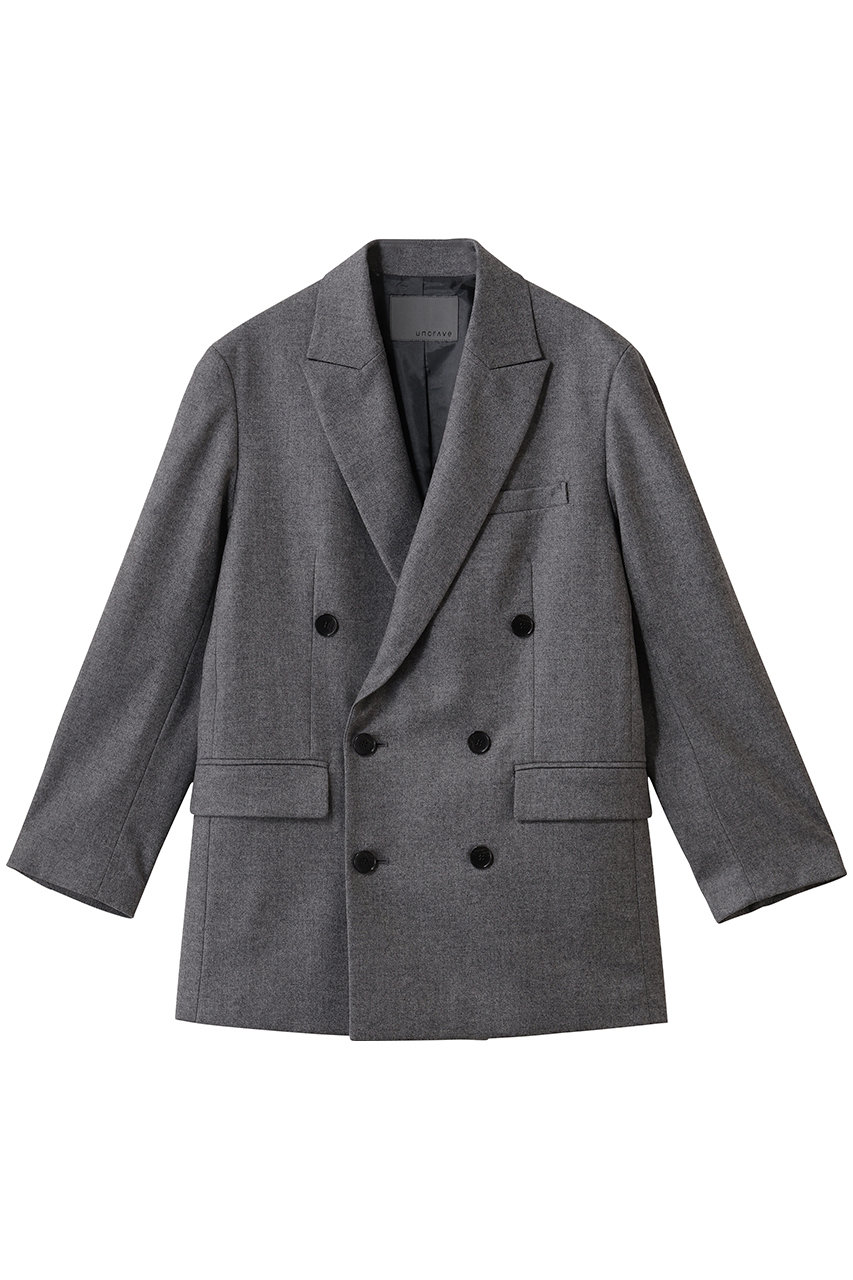 uncrave(アンクレイヴ)｜フランネル BIG ジャケット/チャコール の通販