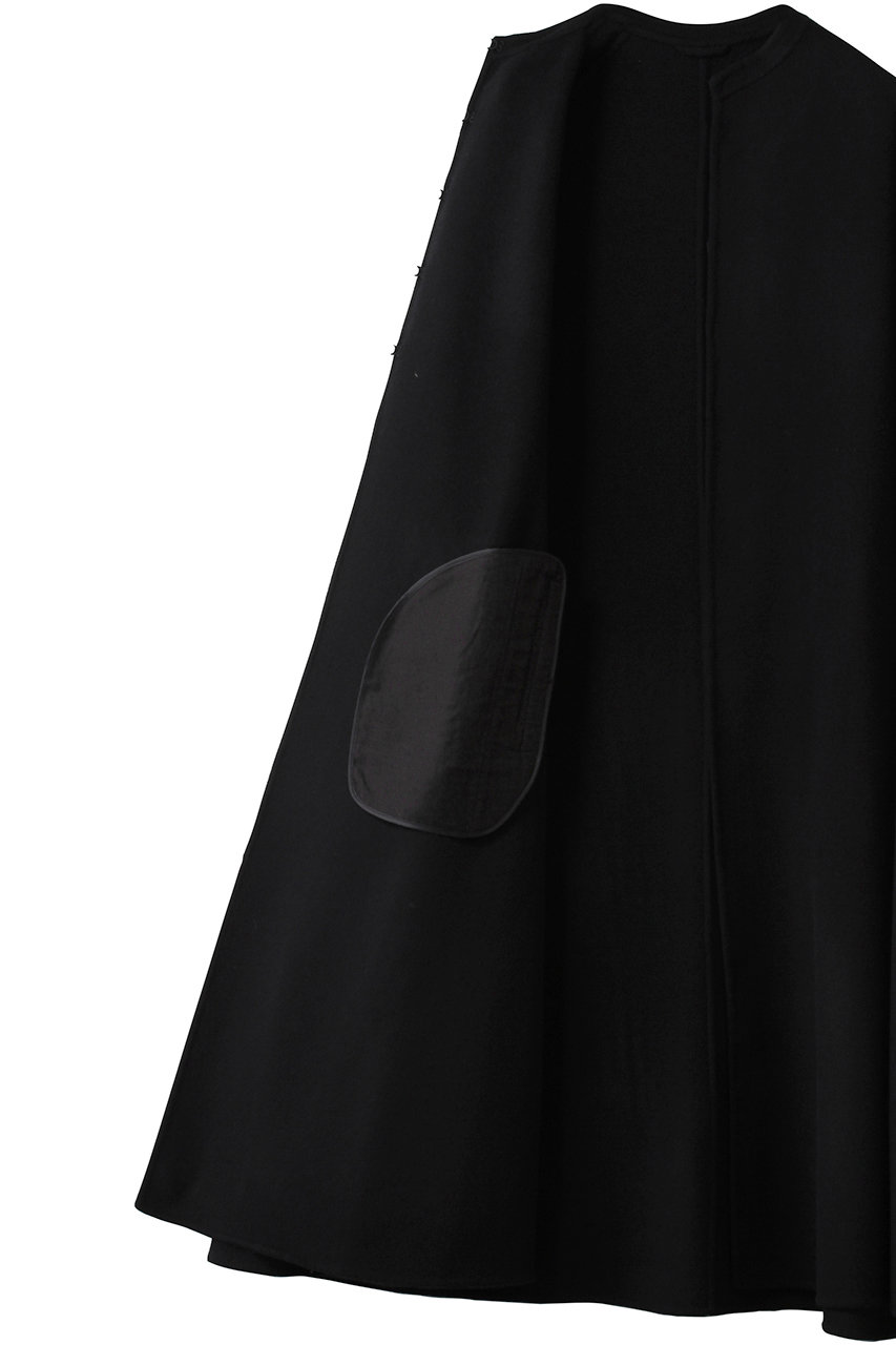 HER.(ハー)｜カシミヤブレンドロングケープ/ブラック の通販｜ELLESHOP