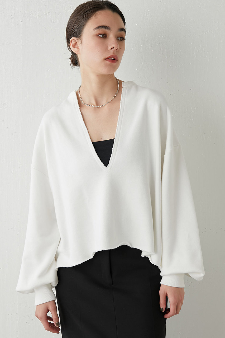 Whim Gazette(ウィム ガゼット)｜スウェットVネックプルオーバー2/オフ