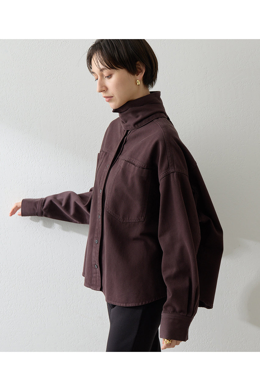 Whim Gazette(ウィム ガゼット)｜デニムボウタイシャツ/ブラウン の