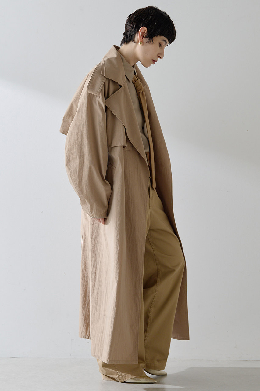 Whim Gazette(ウィム ガゼット)｜ロングトレンチコート/モカ の通販