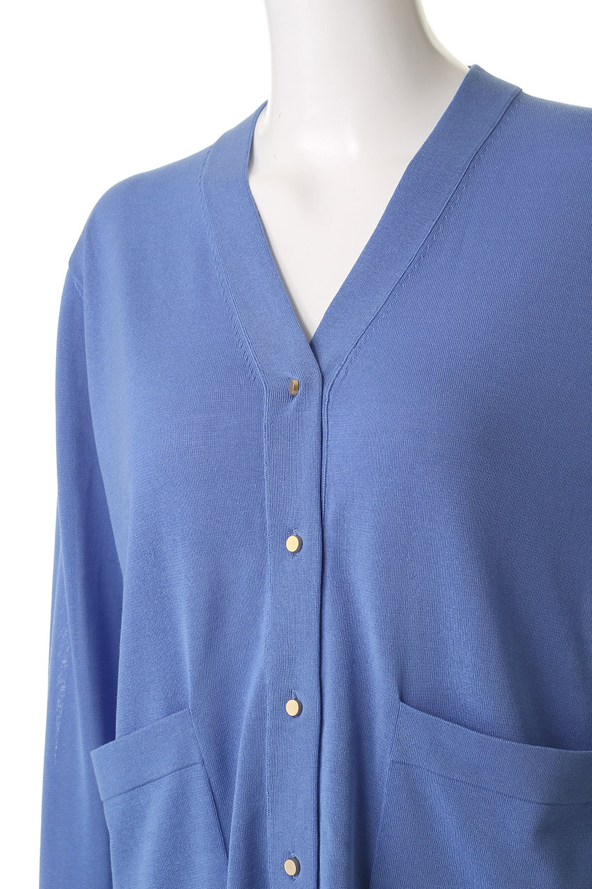 ebure(エブール)｜シアーコットンアセテート Vネックニット