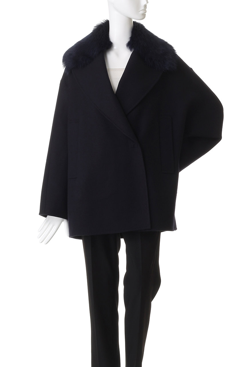 ebure(エブール)｜リュクスメルトン ショールカラーショートコート