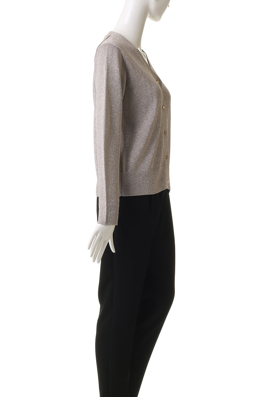 ebure(エブール)｜ブライトラメリリヤーン Vネックニットカーディガン