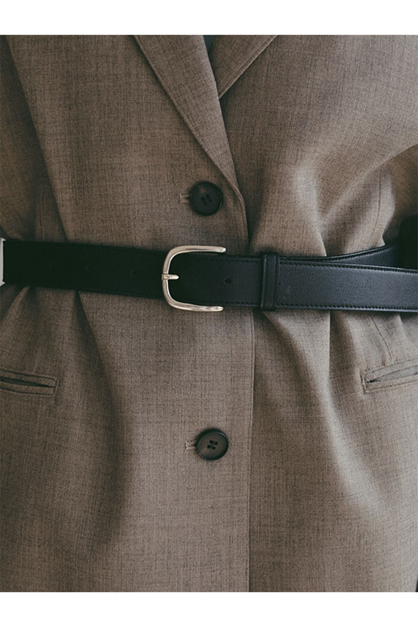 ETRE TOKYO(エトレトウキョウ)｜ブラスバックルレザーベルト/ブラック