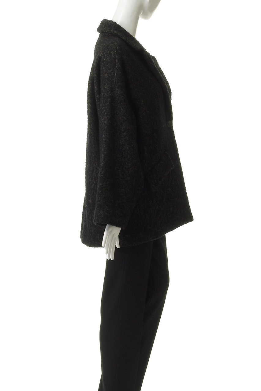 TICCA(ティッカ)｜ミックスツイードジャケコート/ブラックミックス の