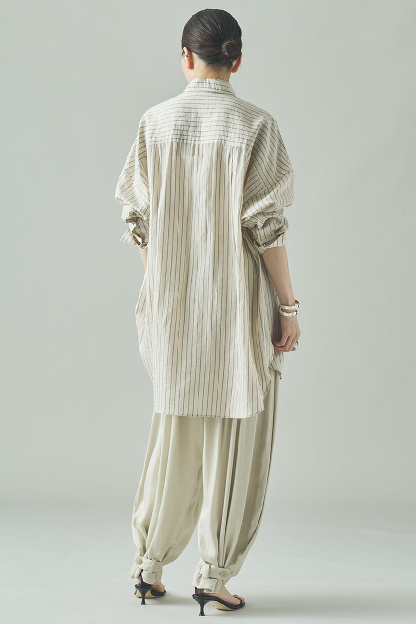 Curensology(カレンソロジー)｜ワッシャーストライプシャツ/エクリュ