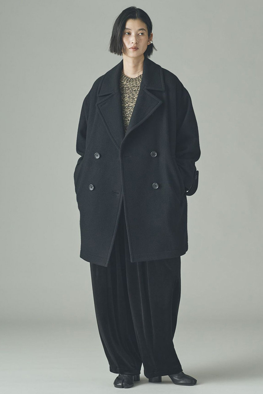 Curensology(カレンソロジー)｜メルトンPコート/ブラック の通販
