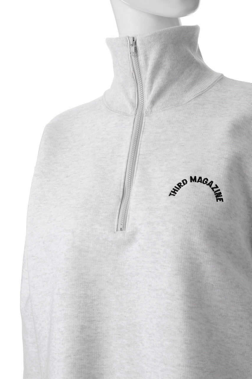THIRD MAGAZINE(サードマガジン)｜ハーフジップロゴスウェット/杢