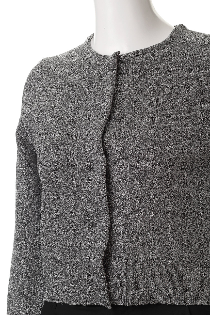 THIRD MAGAZINE(サードマガジン)｜ラメニットカーディガン/ブラック の