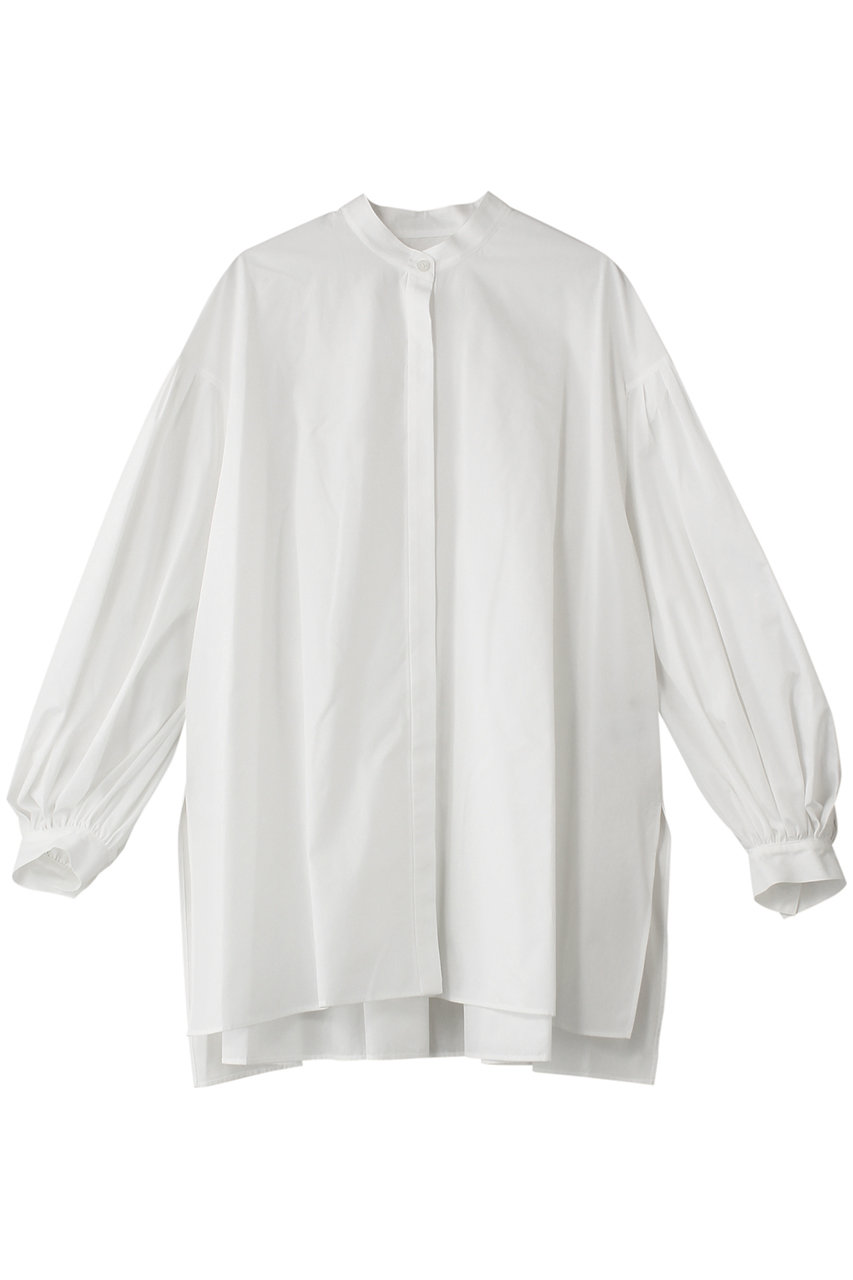 LE PHIL(ル フィル)｜タイプライターギャザーブラウス/ホワイト の通販