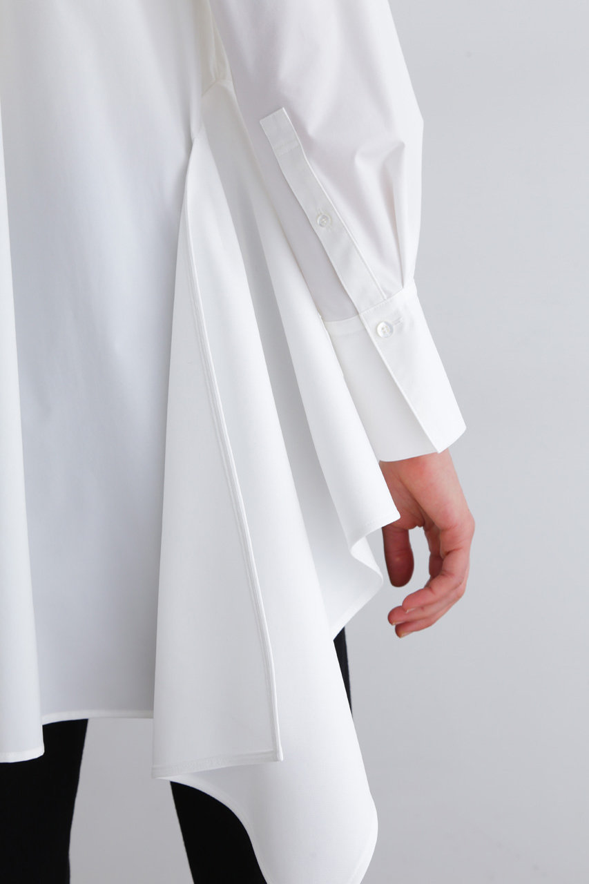 LE PHIL(ル フィル)｜SOLOTEXブロードペプラムシャツ/ホワイト の通販