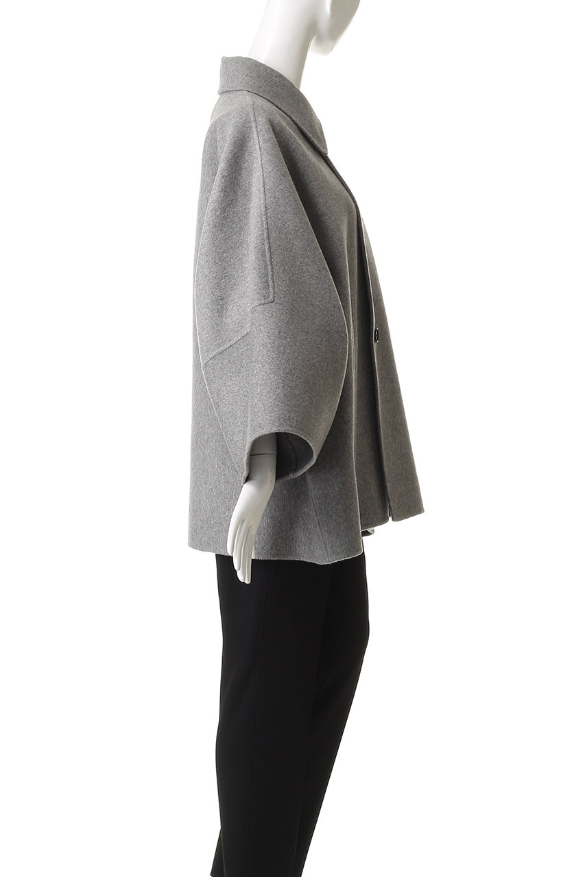 DEPAREILLE(デパリエ)｜ウールダブルフェイスポンチョコート/グレー の