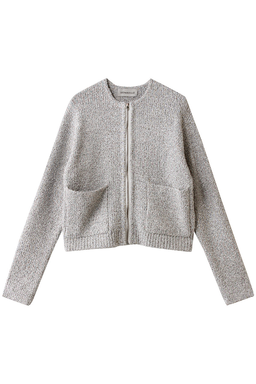 DEPAREILLE(デパリエ)｜ツイードライクニットカーディガン/オフ