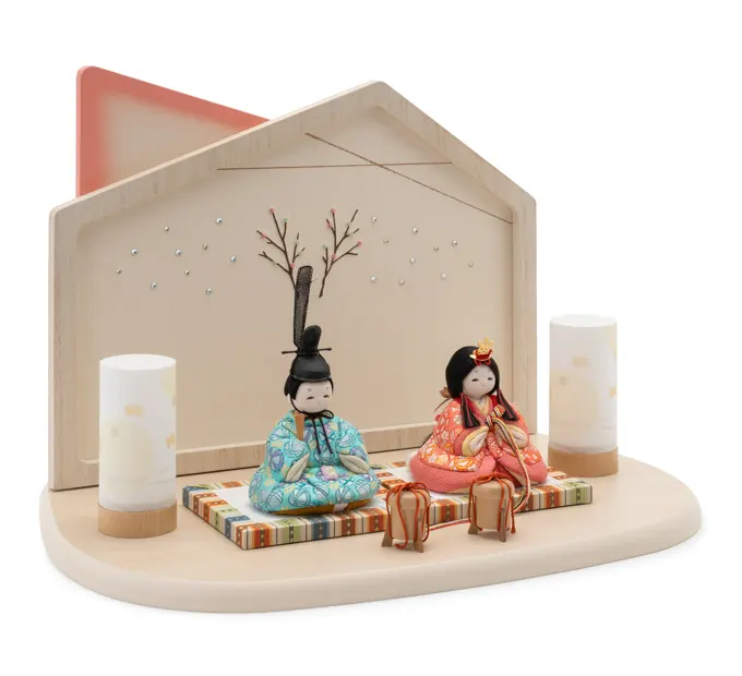雛人形「雪洞『ちょうに水玉』」｜雛人形の通販 ふらここ