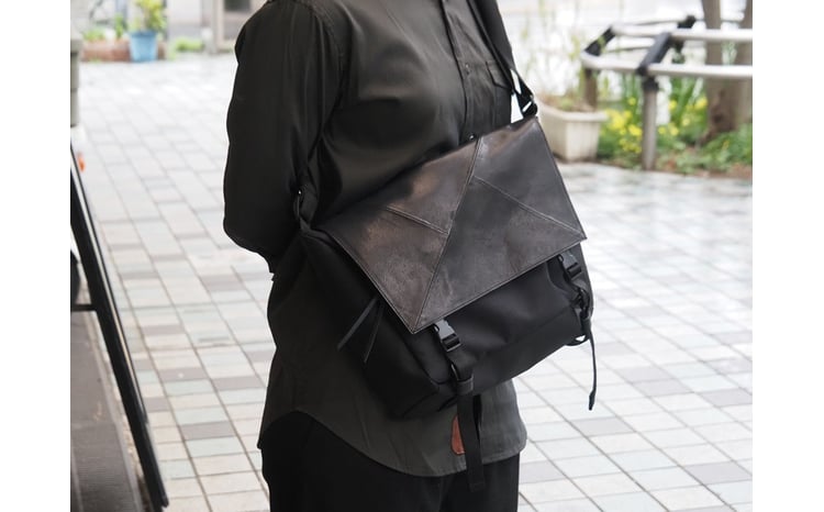 MESSENGER（鹿革メッセンジャーバッグ）BK× BK（ブラック×ブラック