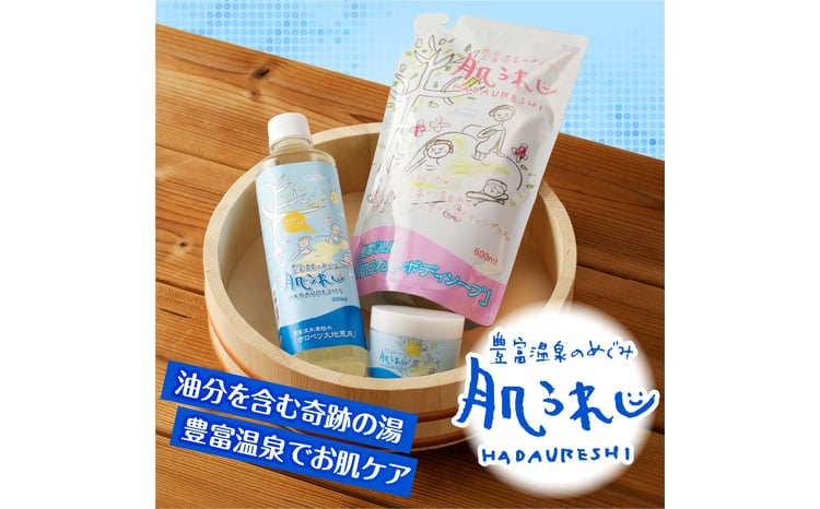 豊富温泉 濃縮温泉水サロベツ大地恵泉 (500ml×6本) ＋ ボディソープ