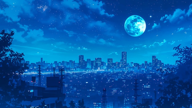 アニメの夜景 画像 - Freepikで無料ダウンロード