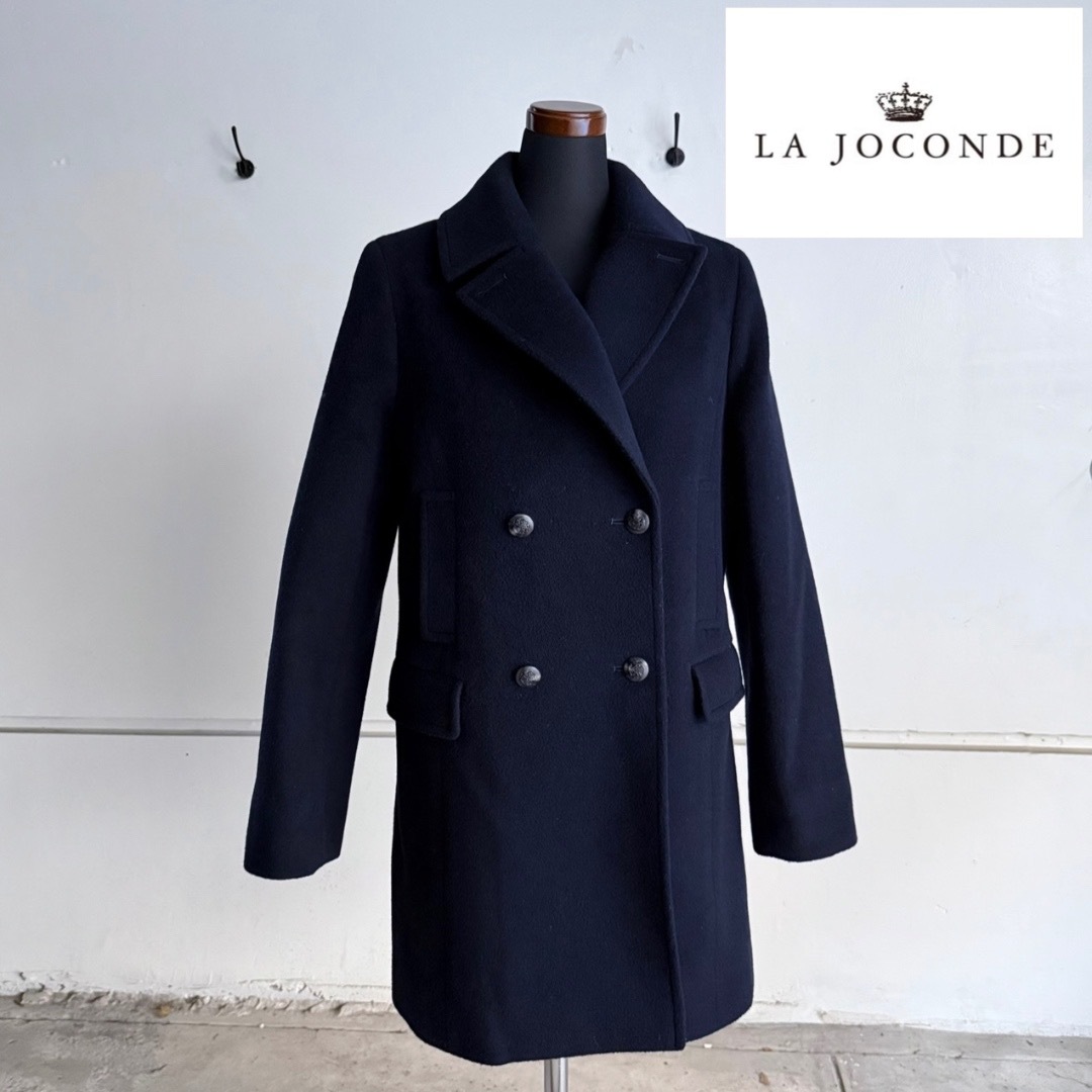 LA JOCONDE - LA JOCONDE ネイビー ダブルブレスト ロングコート