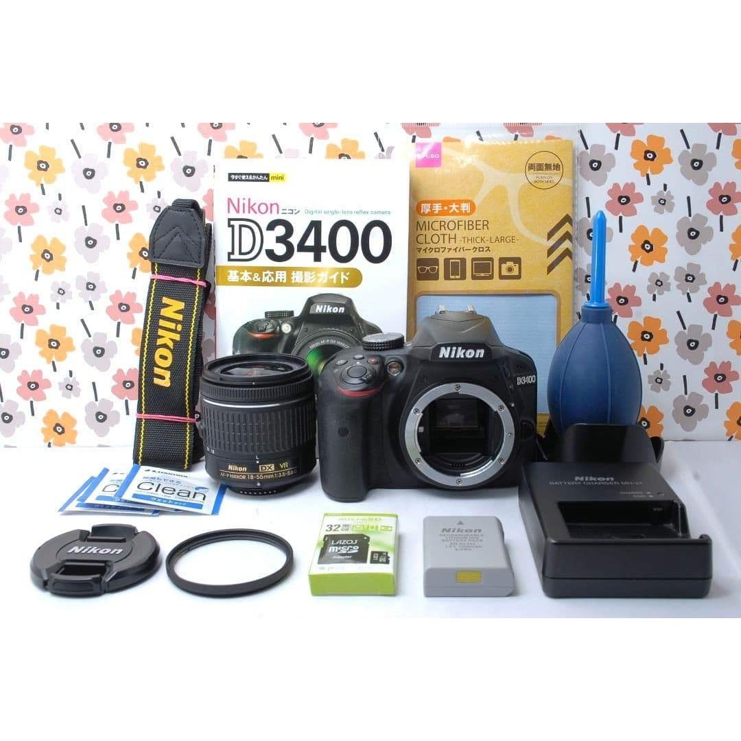 ❤Nikon D3400❤撮影ガイド本付き❤Bluetoothでシェア！❤美品❤