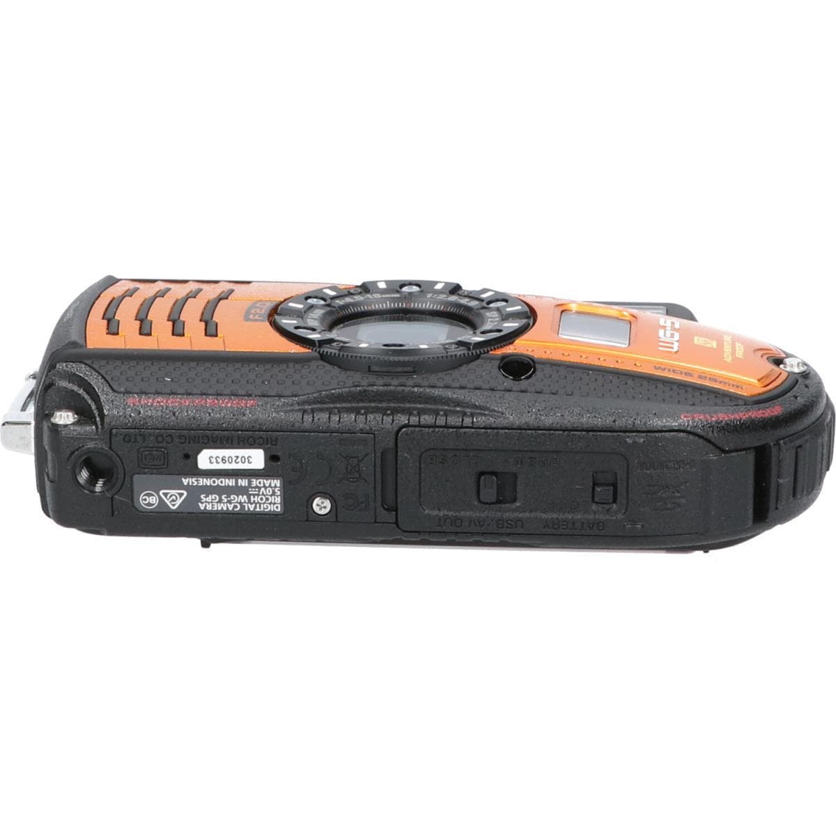 ☆実用中古品☆RICHO WG-5 GPS 防水カメラ オレンジ☆動作確認済