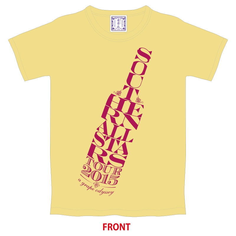 ワインボトルTシャツ 黄【S】 2回目/ サザンオールスターズ LIVE TOUR