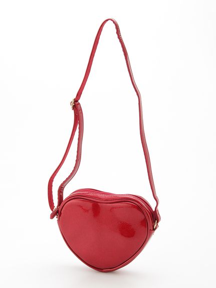 ラメ合皮ハートショルダーバッグ（ショルダーバッグ）｜hakka kids