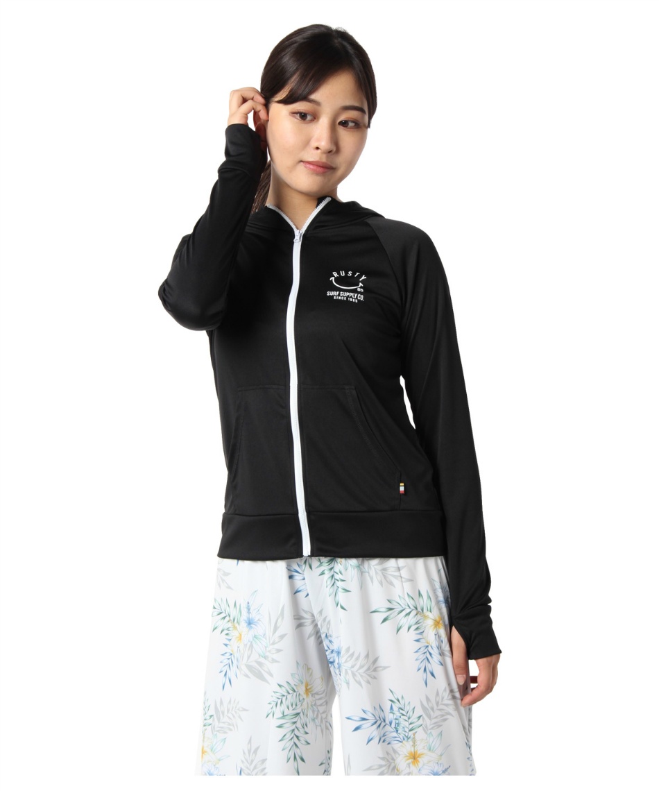ラスティ RUSTY ラッシュガード 長袖 レディース L/Sラッシュパーカー