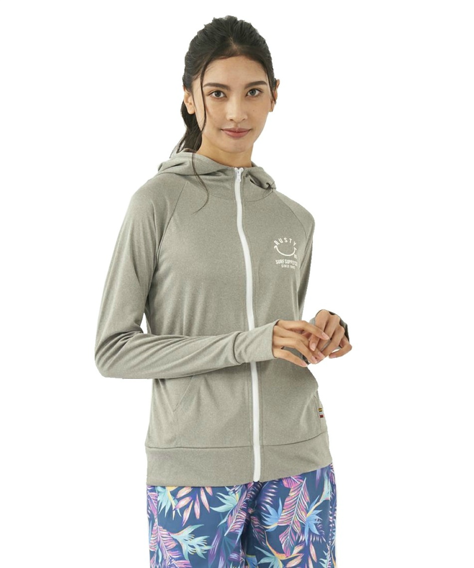 ラスティ RUSTY ラッシュガード 長袖 レディース L/Sラッシュパーカー